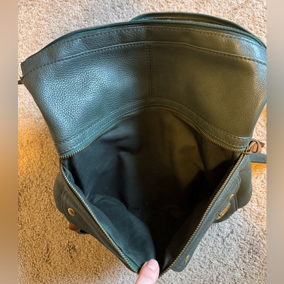 Fossil Dark Green Leather Crossbody Bag - Picture 8 of 16